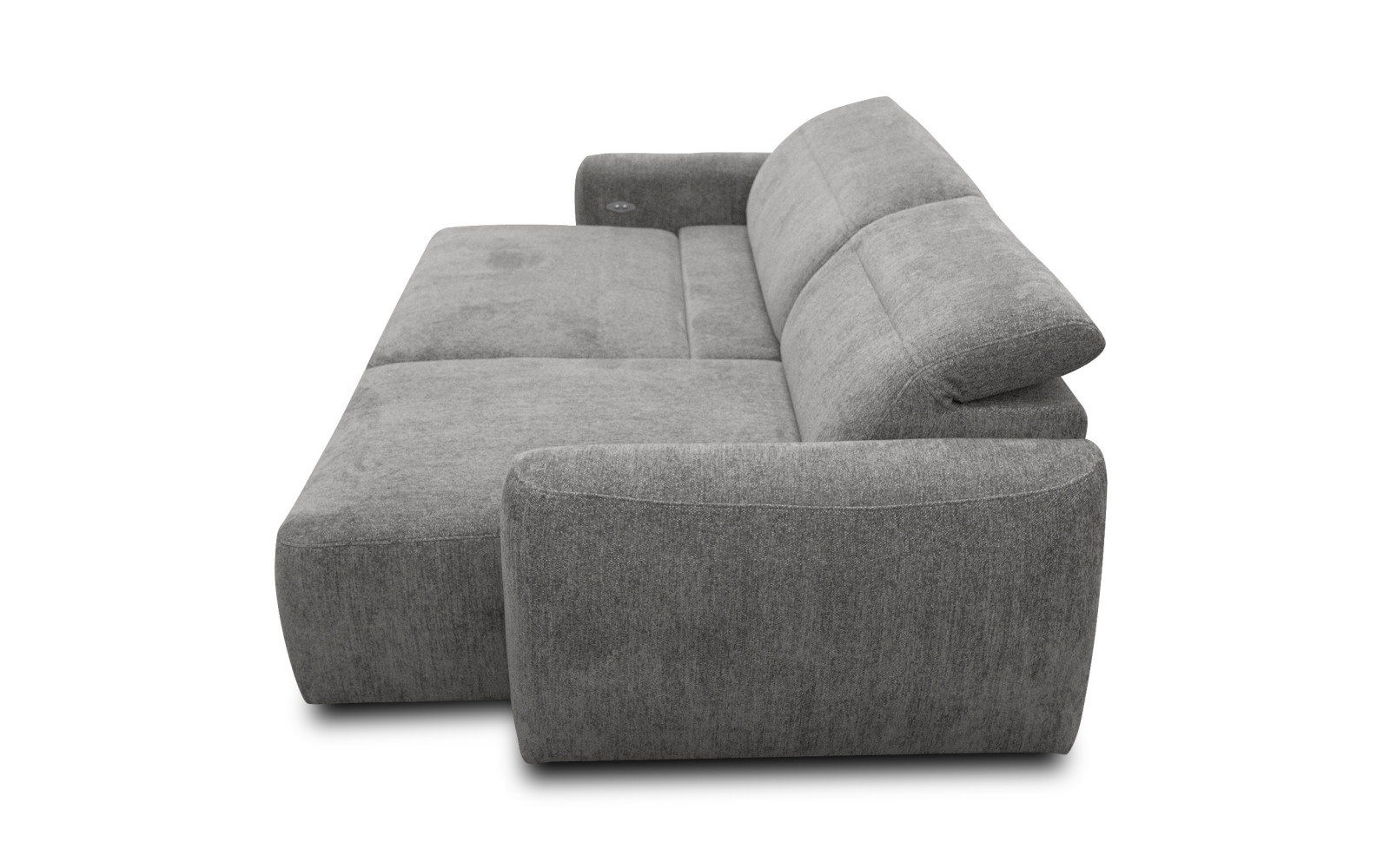 Ecksofa 4-Sitzer rechts NERO, platingrau