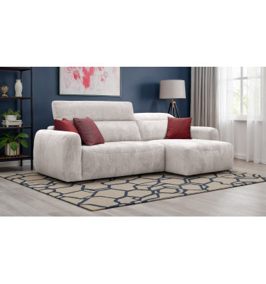 Ecksofa 4-Sitzer rechts NERO, ecru