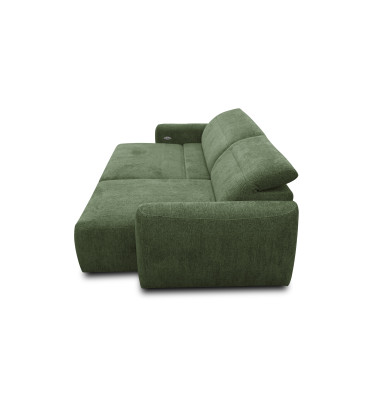 Ecksofa 4-Sitzer rechts NERO, dunkelgrün