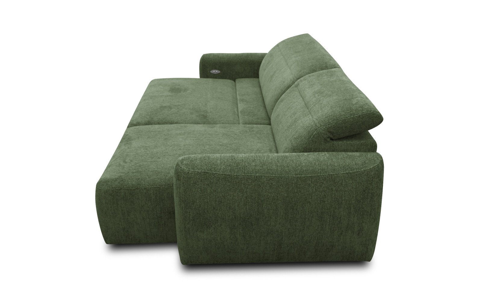 Ecksofa 4-Sitzer rechts NERO, dunkelgrün