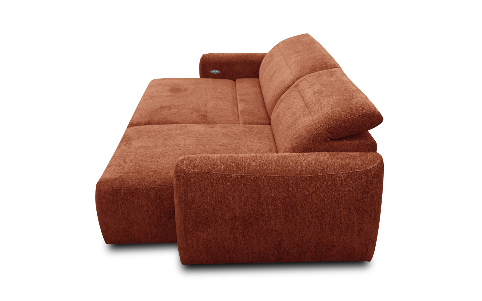 Ecksofa 4-Sitzer rechts NERO, orange