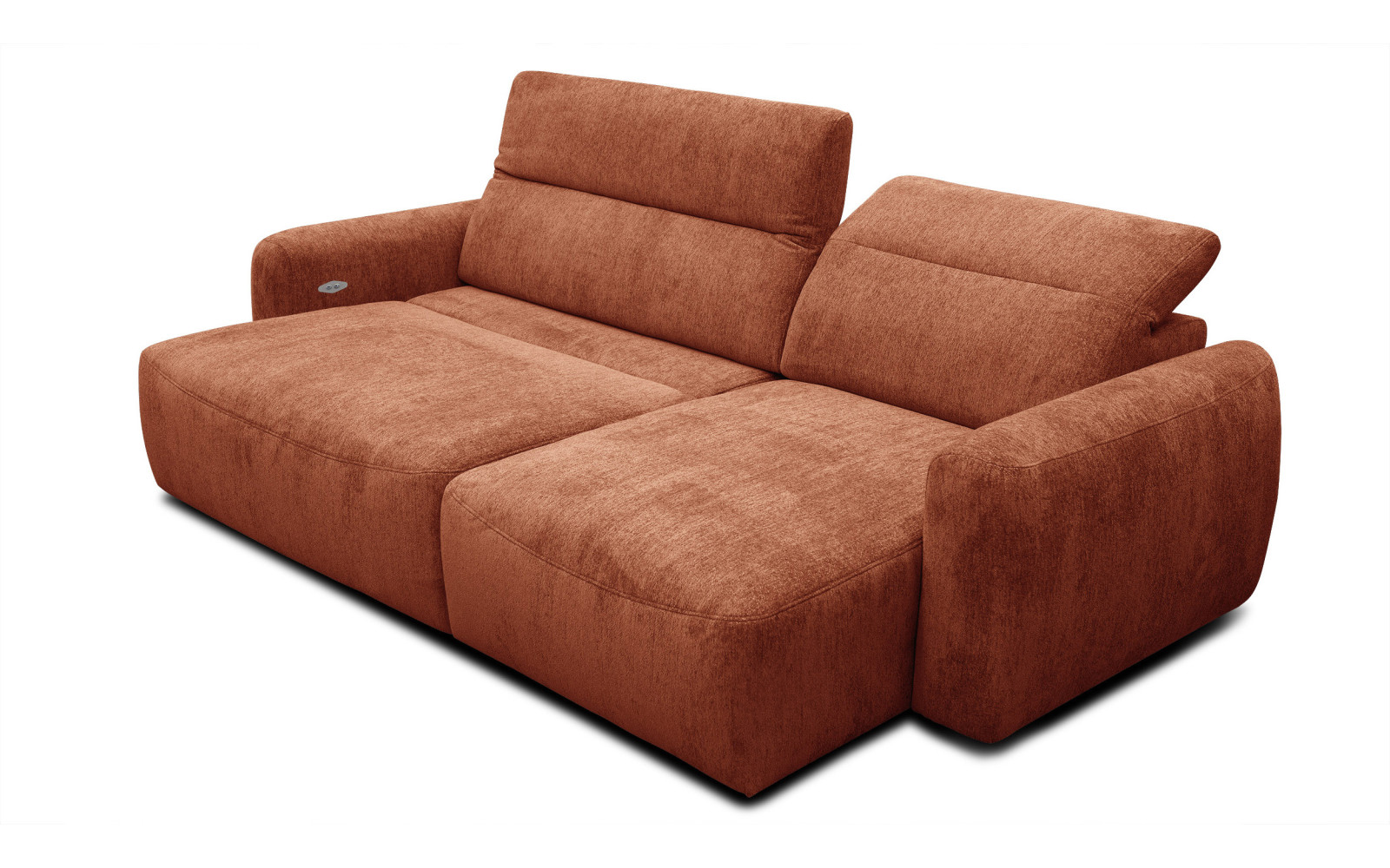 Ecksofa 4-Sitzer rechts NERO, orange