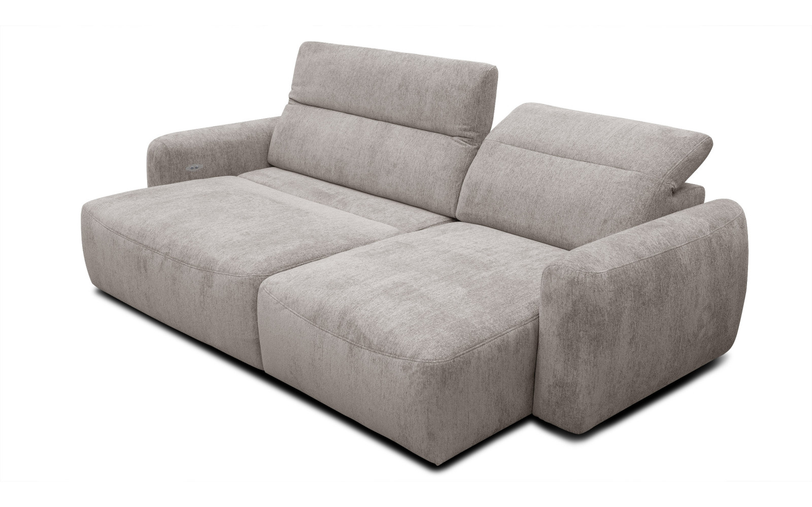 Ecksofa 4-Sitzer rechts NERO, dunkelbeige