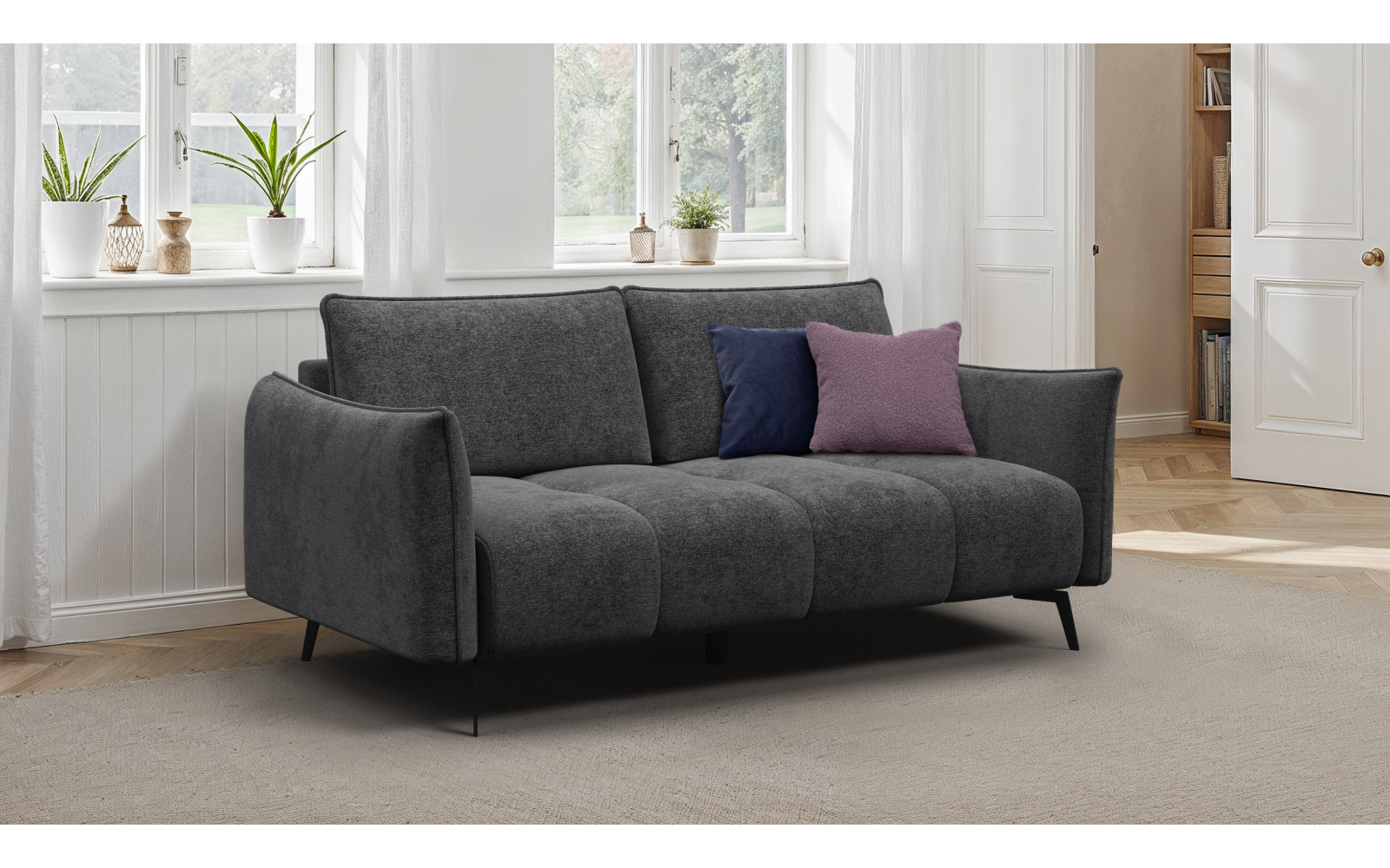 Sofa 2,5-Sitzer AERA, dunkelgrau