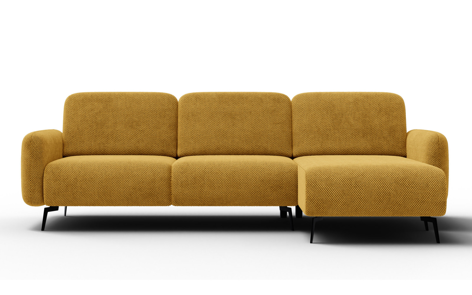 Ecksofa 4-Sitzer rechts FEBE, dunkelgelb