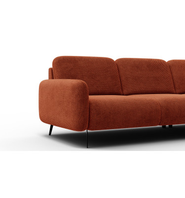 Ecksofa 4-Sitzer rechts FEBE, dunkelorange