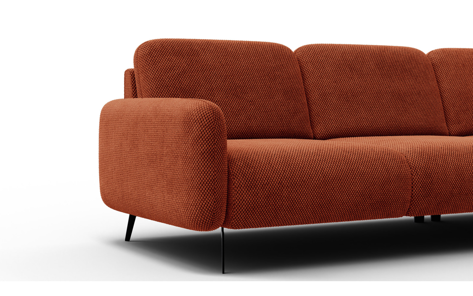 Ecksofa 4-Sitzer rechts FEBE, dunkelorange