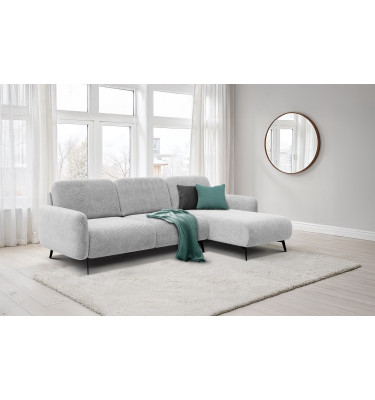 Ecksofa 4-Sitzer rechts FEBE, hellgrau
