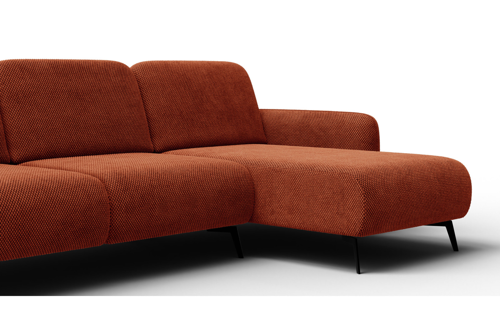 Ecksofa 4-Sitzer rechts FEBE, dunkelorange