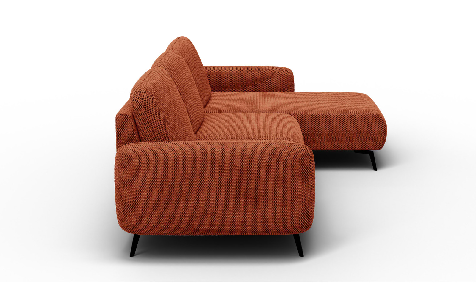 Ecksofa 4-Sitzer rechts FEBE, dunkelorange