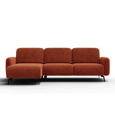 Ecksofa 4-Sitzer links FEBE, dunkelorange