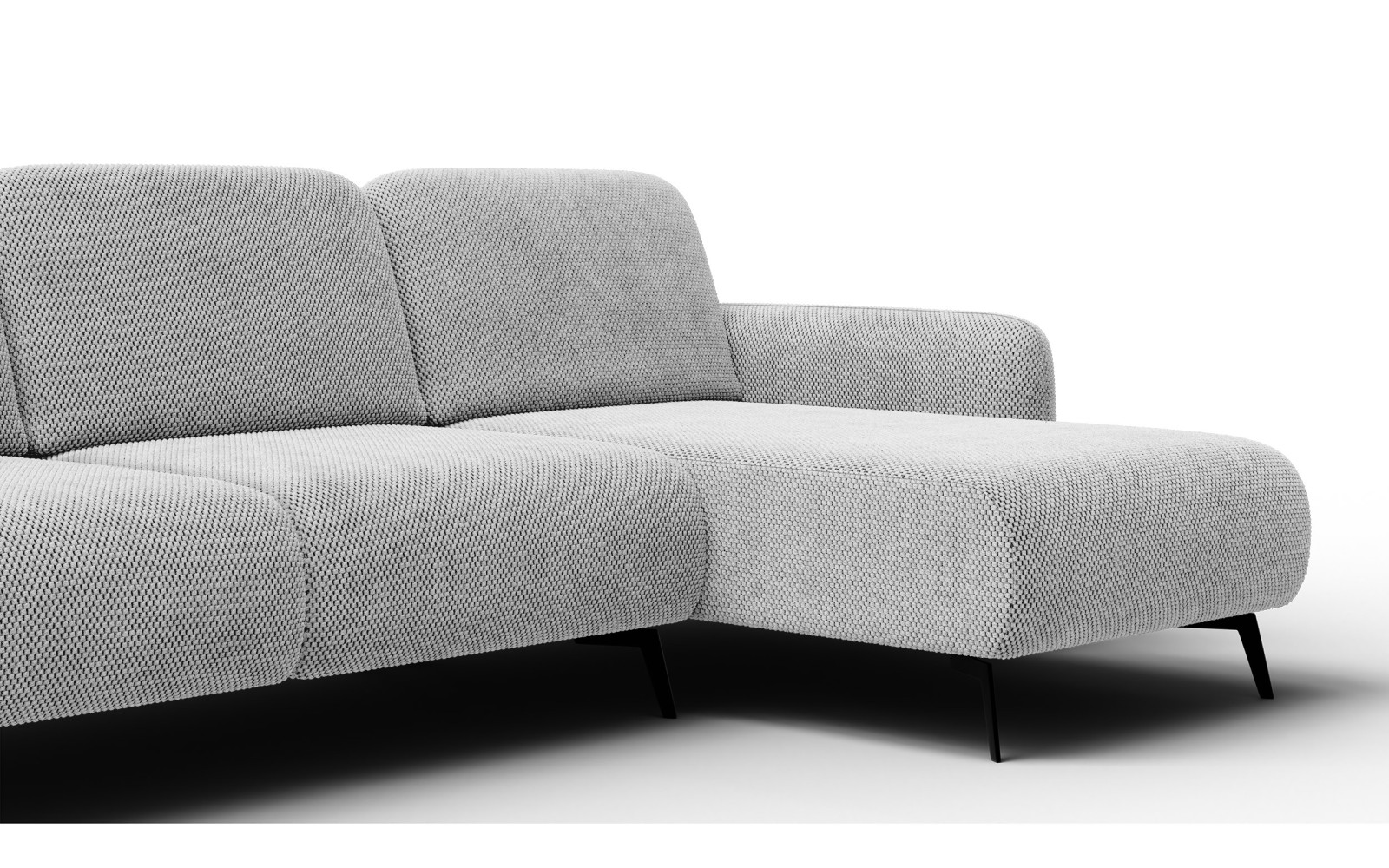 Ecksofa 4-Sitzer rechts FEBE, hellgrau