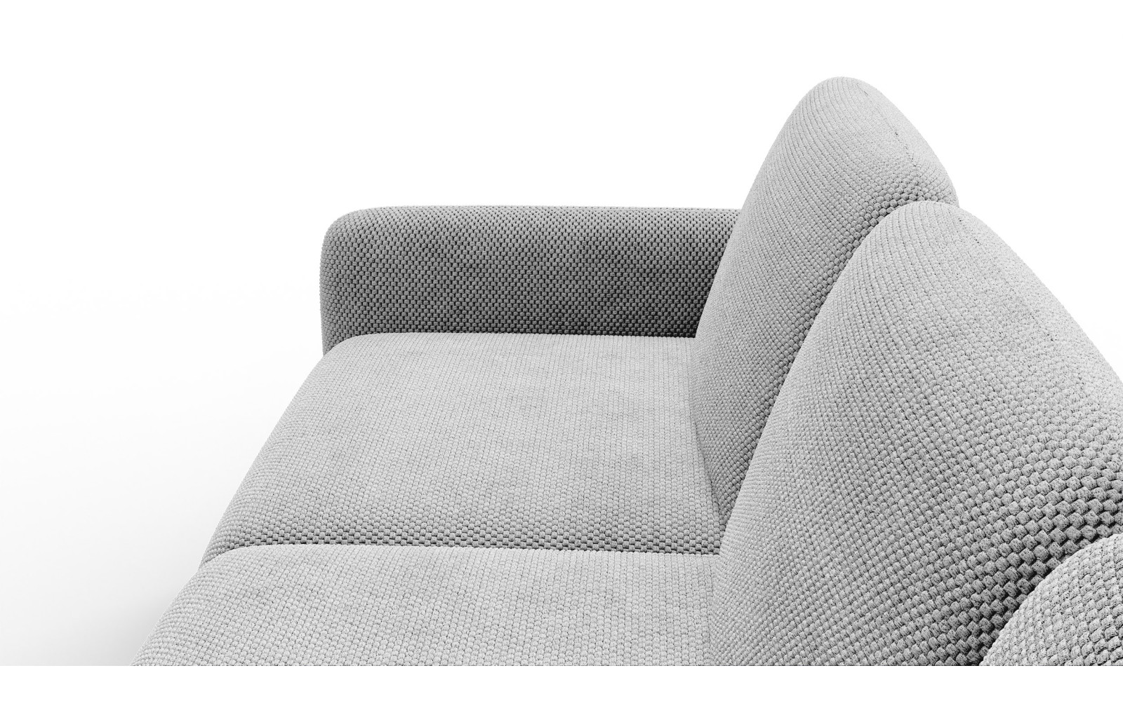 Ecksofa 4-Sitzer rechts FEBE, hellgrau