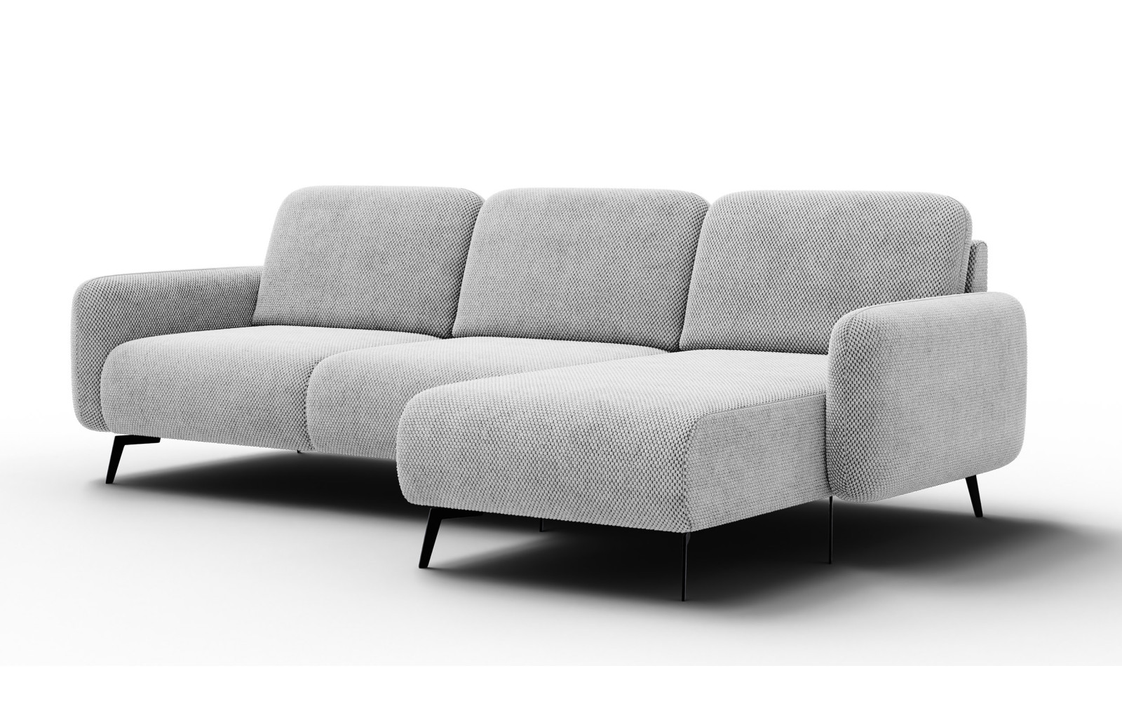 Ecksofa 4-Sitzer rechts FEBE, hellgrau