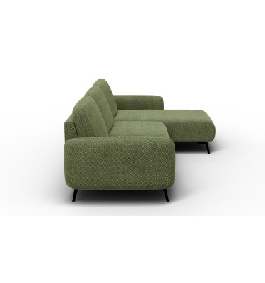 Ecksofa 4-Sitzer rechts FEBE, olivgrün
