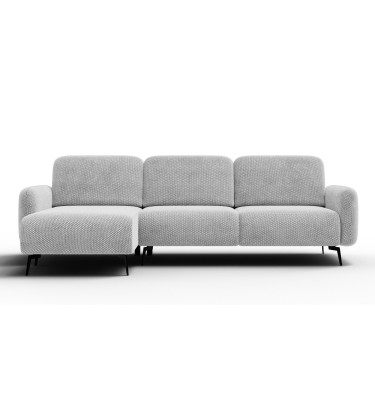 Ecksofa 4-Sitzer links FEBE, hellgrau