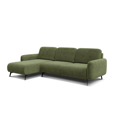 Ecksofa 4-Sitzer links FEBE, olivgrün