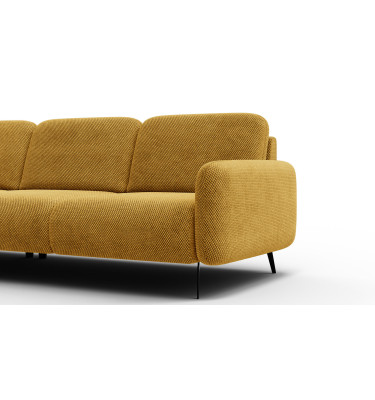 Ecksofa 4-Sitzer links FEBE, dunkelgelb