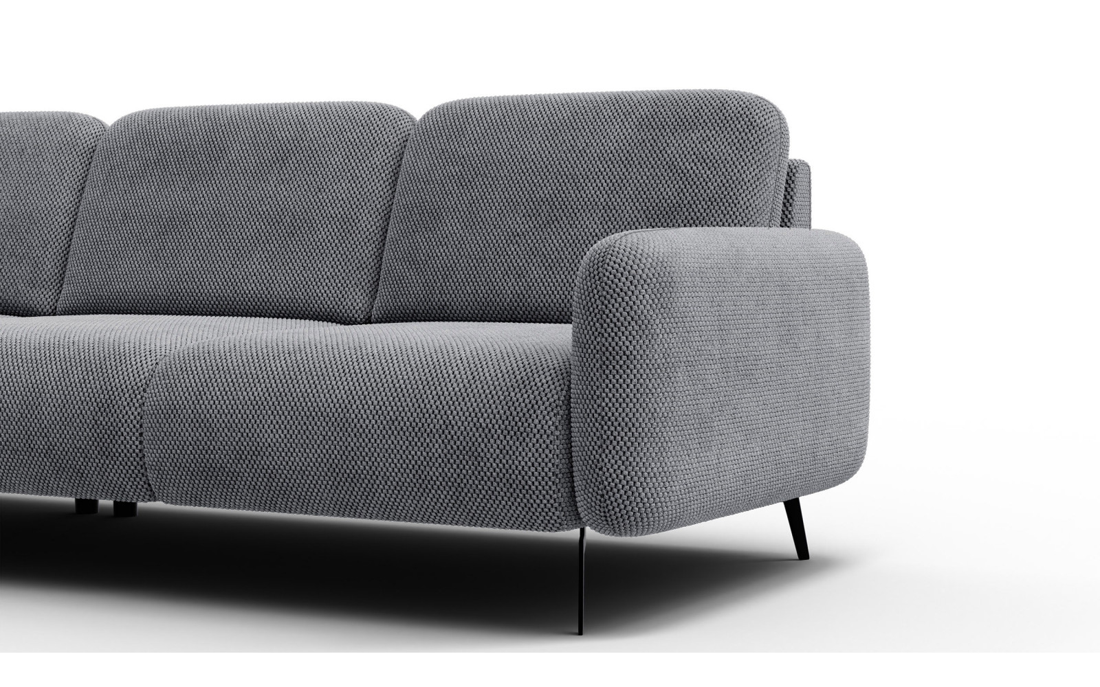 Ecksofa 4-Sitzer links FEBE, grau