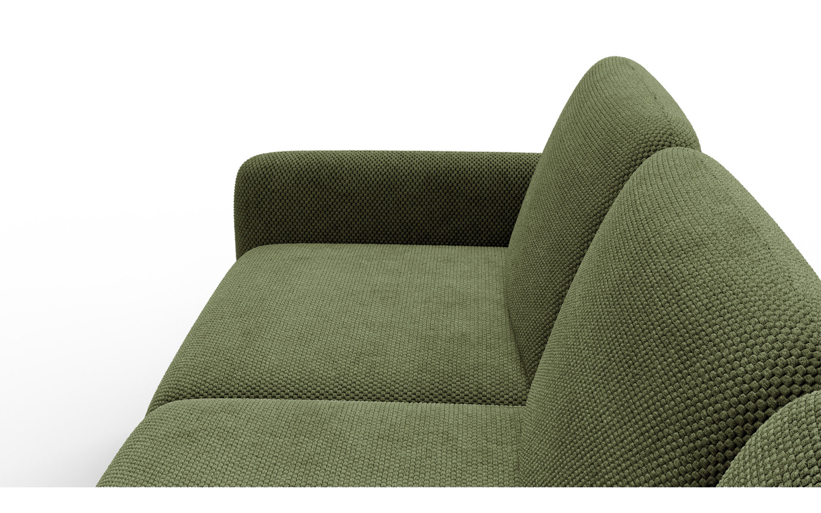 Ecksofa 4-Sitzer rechts FEBE, olivgrün