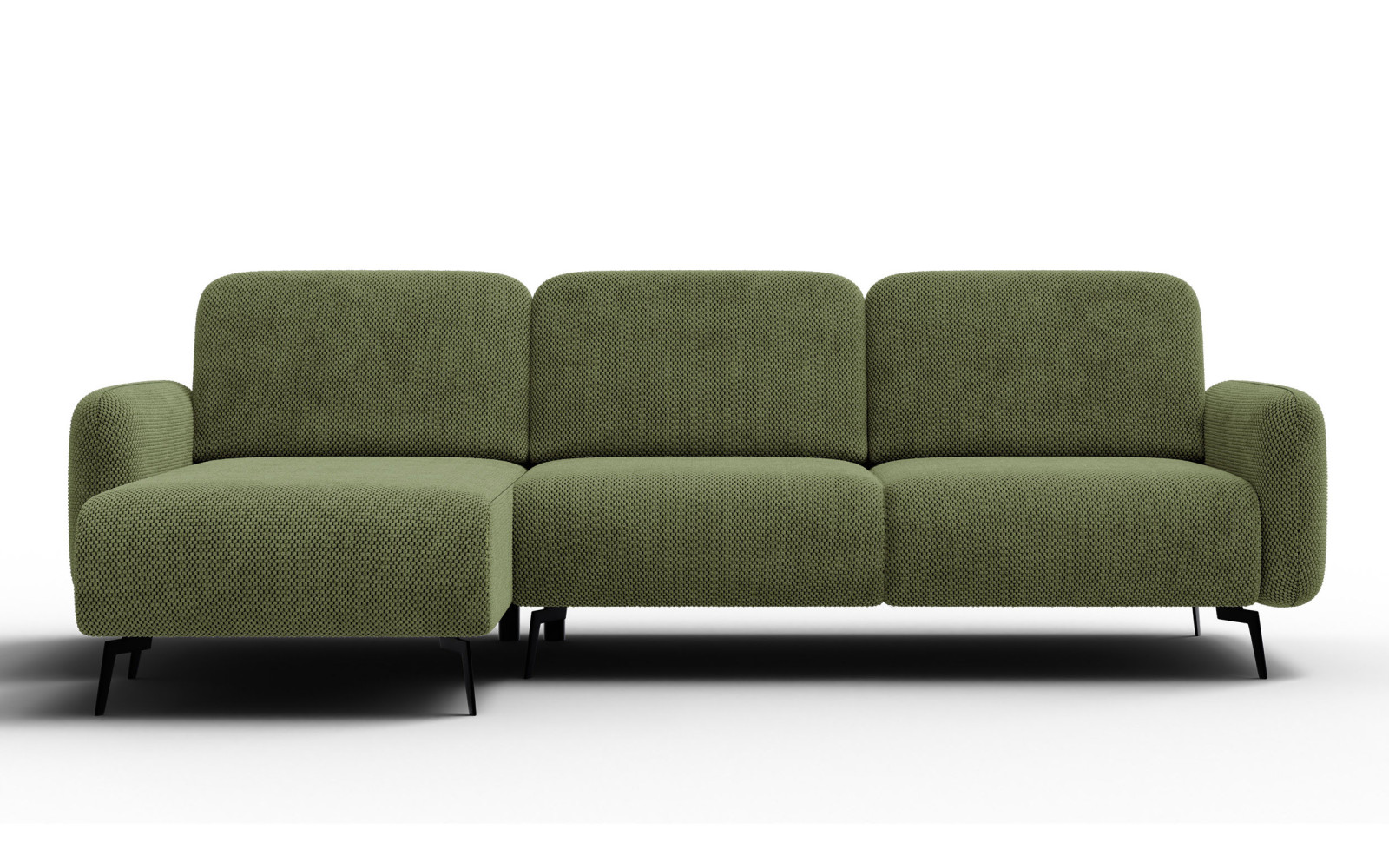 Ecksofa 4-Sitzer links FEBE, olivgrün