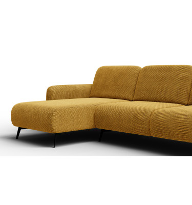 Ecksofa 4-Sitzer links FEBE, dunkelgelb