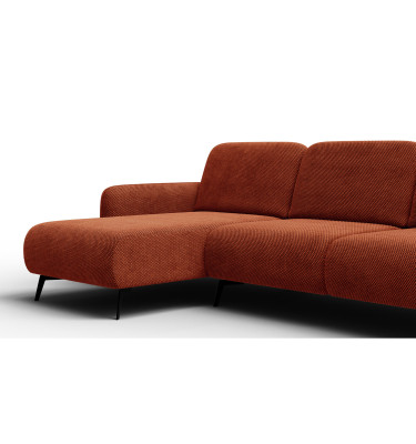 Ecksofa 4-Sitzer links FEBE, dunkelorange