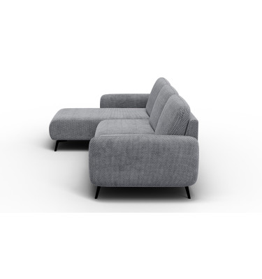 Ecksofa 4-Sitzer links FEBE, grau