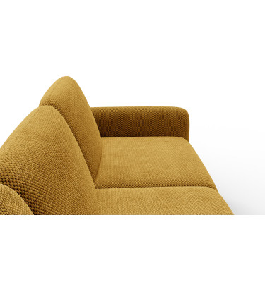 Ecksofa 4-Sitzer links FEBE, dunkelgelb