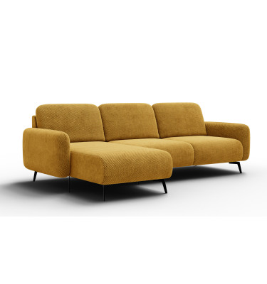 Ecksofa 4-Sitzer links FEBE, dunkelgelb