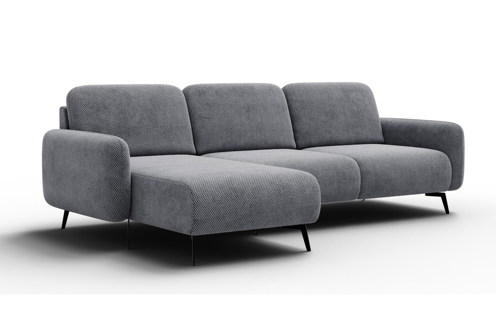 Ecksofa 4-Sitzer links FEBE, grau