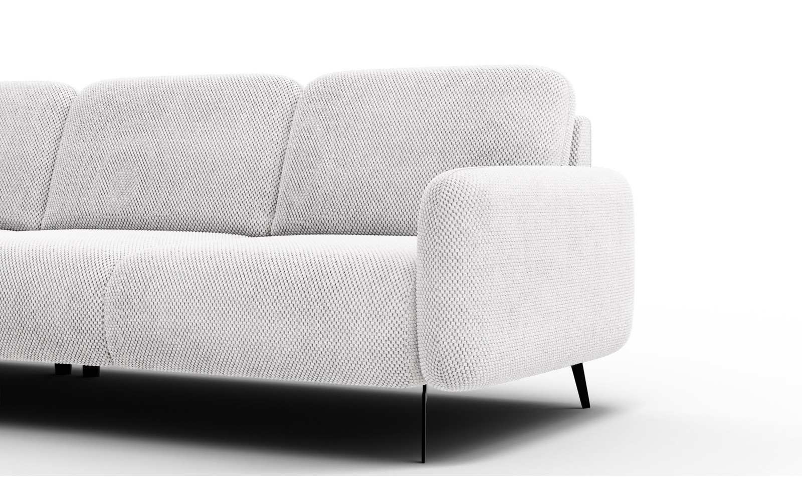 Ecksofa 4-Sitzer links FEBE, creme