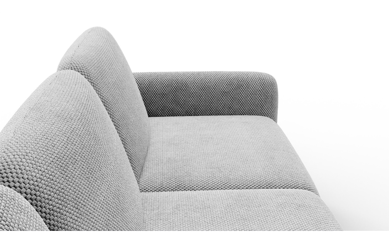 Ecksofa 4-Sitzer links FEBE, hellgrau