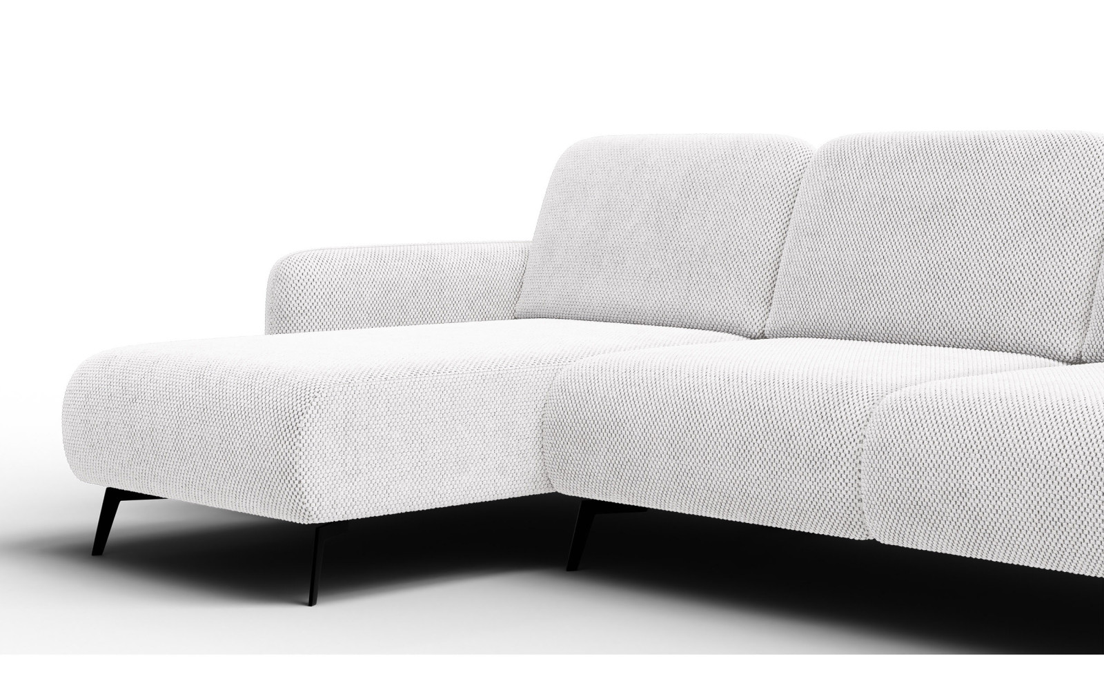 Ecksofa 4-Sitzer links FEBE, creme