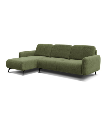Ecksofa 4-Sitzer links FEBE, olivgrün