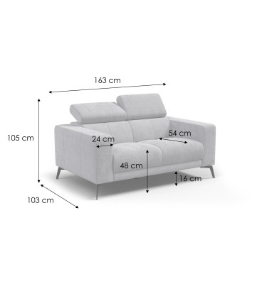 Sofa 2-Sitzer MORELLO, beige