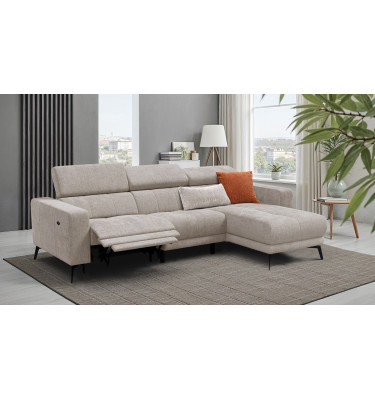 Ecksofa 4-Sitzer MORELLO, beige, 1 x Relax Zero Gravity