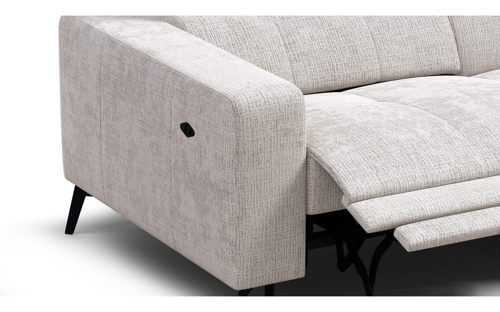 Ecksofa 4-Sitzer MORELLO, creme, 1 x Relax Zero Gravity