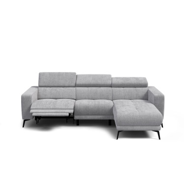 Ecksofa 4-Sitzer MORELLO, hellgrau, 1 x Relax Zero Gravity