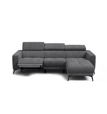 Ecksofa 4-Sitzer MORELLO, dunkelgrau, 1 x Relax Zero Gravity