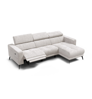 Ecksofa 4-Sitzer MORELLO, creme, 1 x Relax Zero Gravity