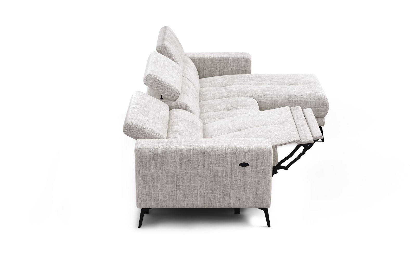 Ecksofa 4-Sitzer MORELLO, creme, 1 x Relax Zero Gravity