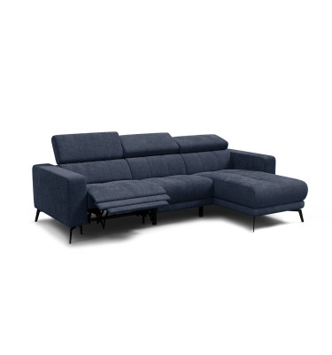 Ecksofa 4-Sitzer MORELLO, marineblau, 1 x Relax Zero Gravity