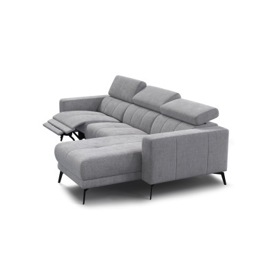 Ecksofa 4-Sitzer MORELLO, hellgrau, 1 x Relax Zero Gravity