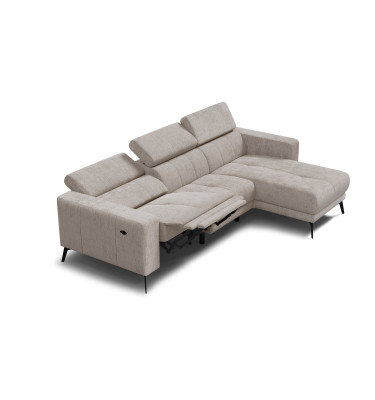 Ecksofa 4-Sitzer MORELLO, beige, 1 x Relax Zero Gravity