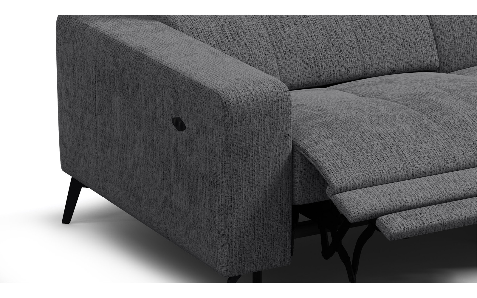 Ecksofa 4-Sitzer MORELLO, dunkelgrau, 1 x Relax Zero Gravity