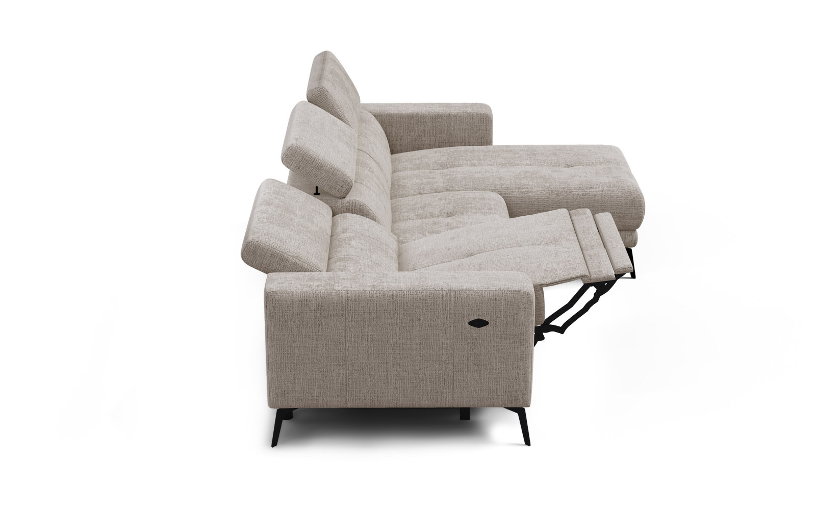 Ecksofa 4-Sitzer MORELLO, beige, 1 x Relax Zero Gravity