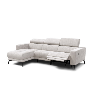 Ecksofa 4-Sitzer MORELLO, creme, 1 x Relax Zero Gravity