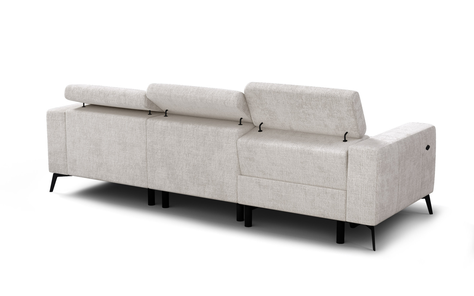 Ecksofa 4-Sitzer MORELLO, creme, 1 x Relax Zero Gravity