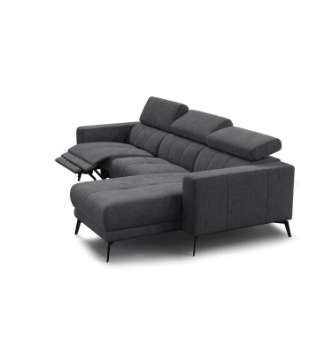 Ecksofa 4-Sitzer MORELLO, dunkelgrau, 1 x Relax Zero Gravity